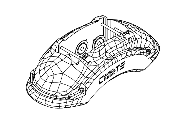 CTE RACING CM9611 - Professional 6-Piston Caliper