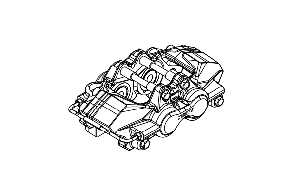 CTE RACING CF5421 - Compact 4-Piston Caliper