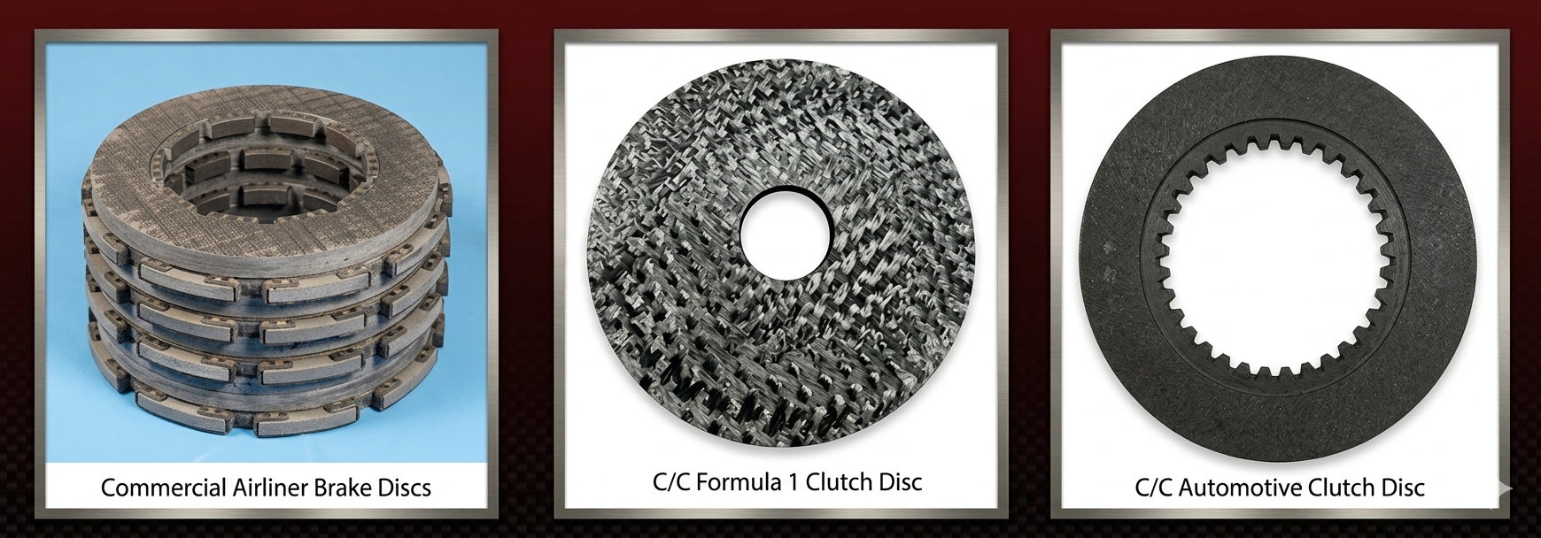 Finished CTE Carbon/Carbon composite friction disc — performance brake disc and clutch disc applications